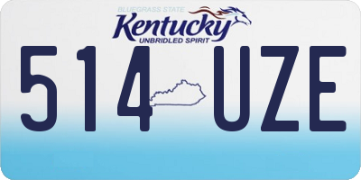 KY license plate 514UZE