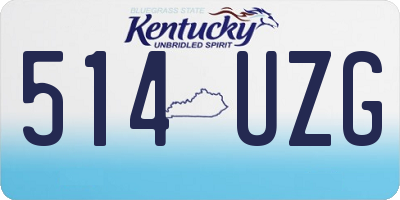 KY license plate 514UZG