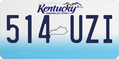 KY license plate 514UZI