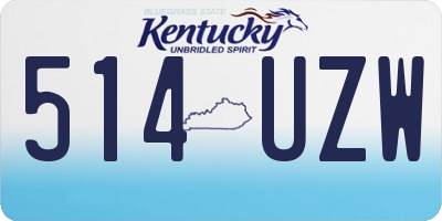 KY license plate 514UZW