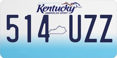 KY license plate 514UZZ