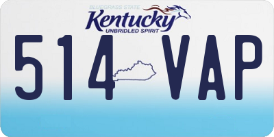 KY license plate 514VAP