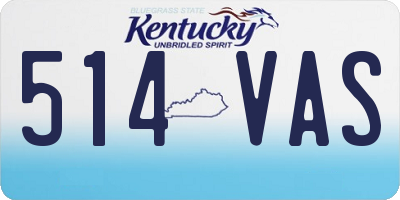 KY license plate 514VAS