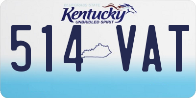 KY license plate 514VAT