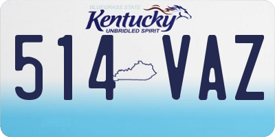 KY license plate 514VAZ