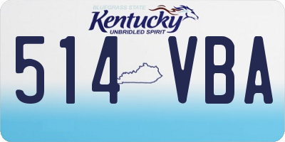 KY license plate 514VBA