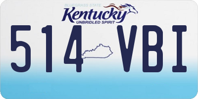 KY license plate 514VBI