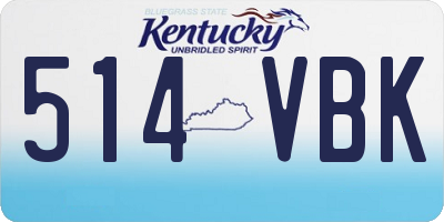 KY license plate 514VBK