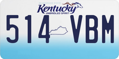 KY license plate 514VBM