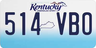 KY license plate 514VBO