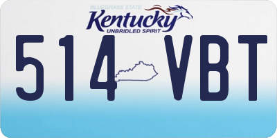 KY license plate 514VBT