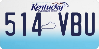KY license plate 514VBU