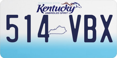 KY license plate 514VBX