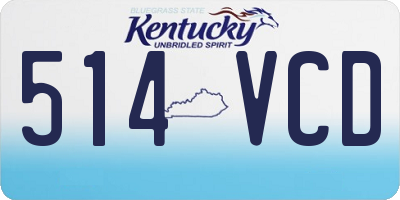 KY license plate 514VCD