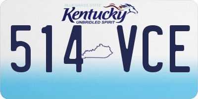 KY license plate 514VCE