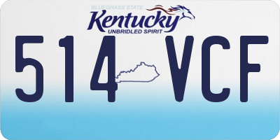 KY license plate 514VCF