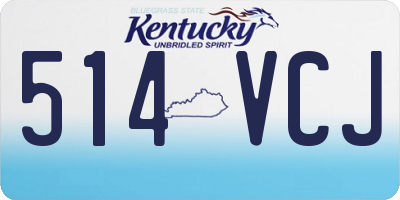 KY license plate 514VCJ