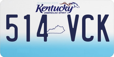 KY license plate 514VCK