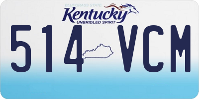 KY license plate 514VCM