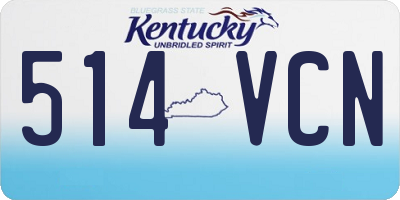KY license plate 514VCN