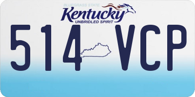KY license plate 514VCP