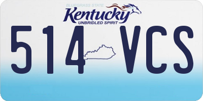 KY license plate 514VCS