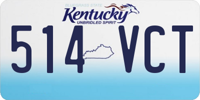 KY license plate 514VCT