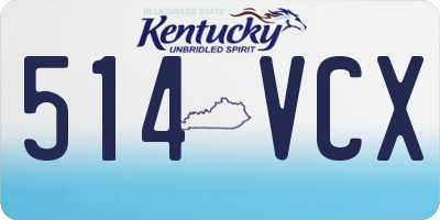 KY license plate 514VCX