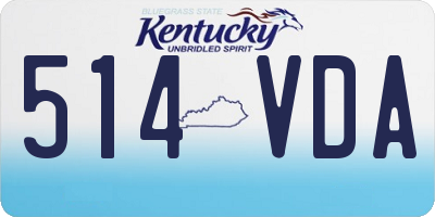 KY license plate 514VDA