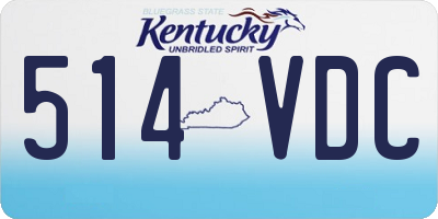 KY license plate 514VDC