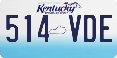 KY license plate 514VDE