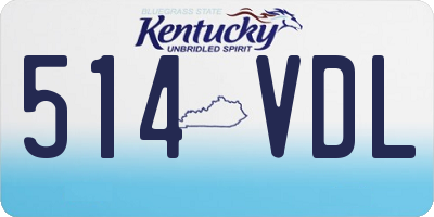 KY license plate 514VDL