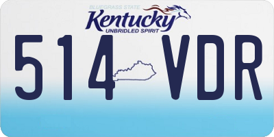KY license plate 514VDR