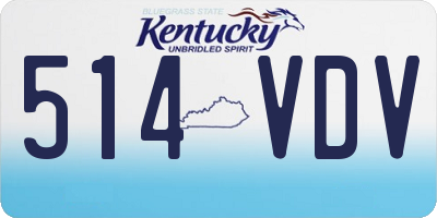 KY license plate 514VDV
