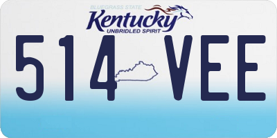 KY license plate 514VEE