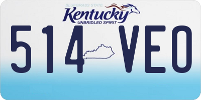 KY license plate 514VEO