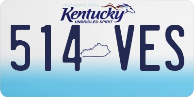 KY license plate 514VES