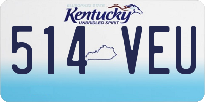 KY license plate 514VEU