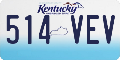 KY license plate 514VEV