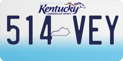 KY license plate 514VEY