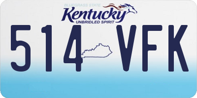KY license plate 514VFK
