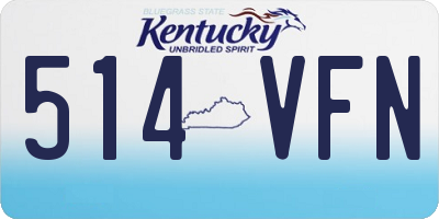 KY license plate 514VFN