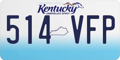 KY license plate 514VFP