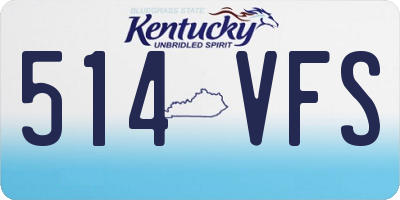 KY license plate 514VFS