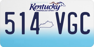 KY license plate 514VGC