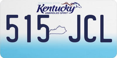 KY license plate 515JCL