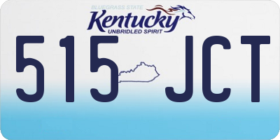 KY license plate 515JCT