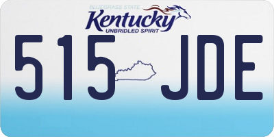 KY license plate 515JDE