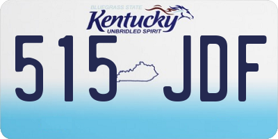 KY license plate 515JDF