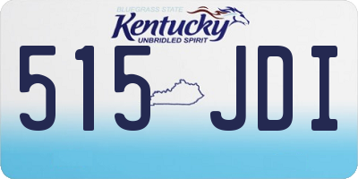 KY license plate 515JDI